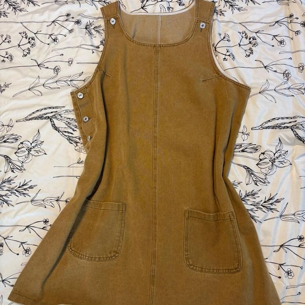 Unbranded Women's Tan and Brown Dress